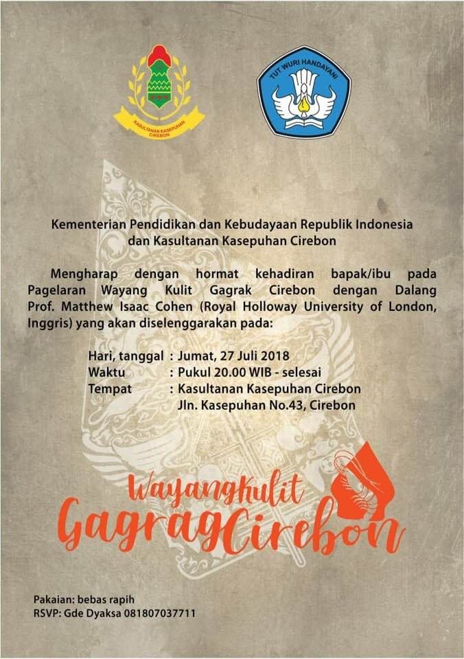 US Fulbrighter alum Matthew Isaac Cohen event Cirebon July 27