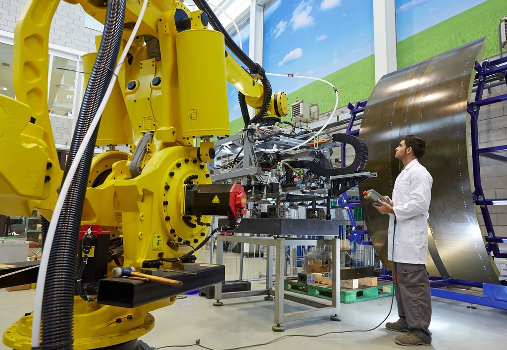 Research and development for the design of robotic manufacturing cell to work in aircraft component. Industry and Transport. Tecnalia Research & innovation, Technology and Research Centre, Miramon Technological Park, Donostia, San Sebastian, Gipuzkoa, Basque Country, Spain